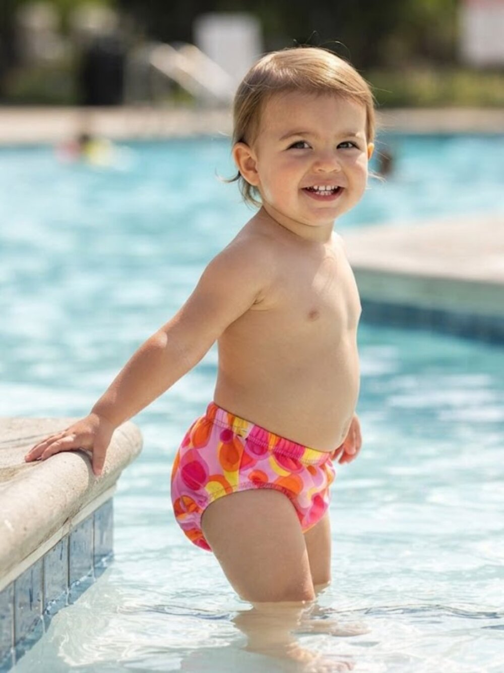 FINIS Reusable Swim Baby Swimsuit Diaper - Pink Bubble‎ 3T
